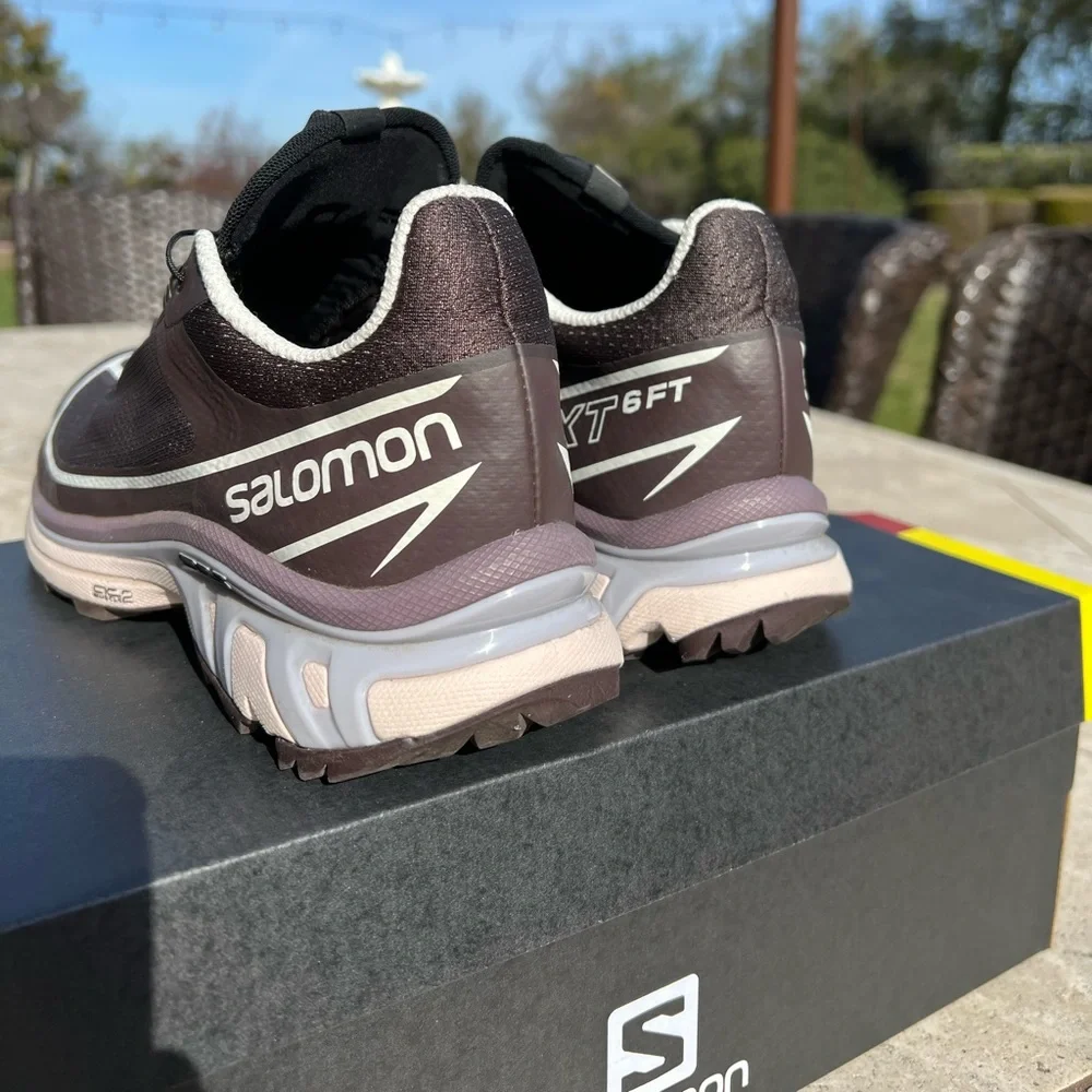 Salomon XT-6 FT sportstyle shoe  Shale / Chocolate Plum / Morganite. - Picture 2 of 6